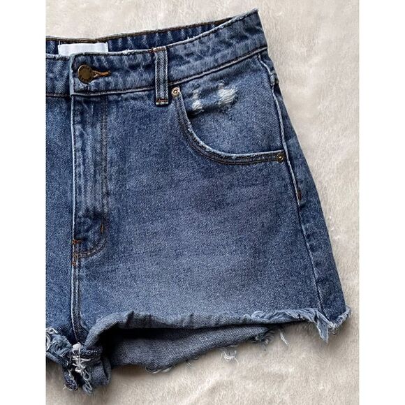 ROLLA'S Dusters High Rise Slim Denim Shorts in Old Rip, Size 29 - Picture 10 of 16